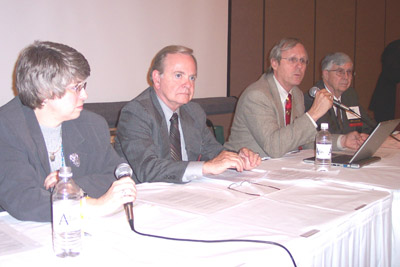 SATRO 7 panelists (left to right): Cindy Parman, Dr. Alan Porter, James Hugh, and Dr. Carl Bogardus