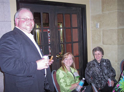 (L to R): Scott Simmons, Eagle Consulting, with Cameron Massey and Cindy Parman, Coding Strategies