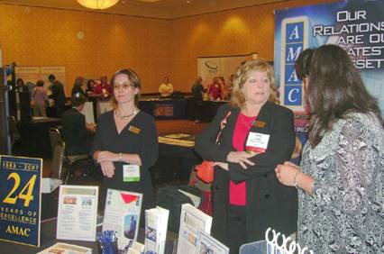 (L to R) Marzena Curtis and presenter Linda Lively of AMAC with SATRO attendee