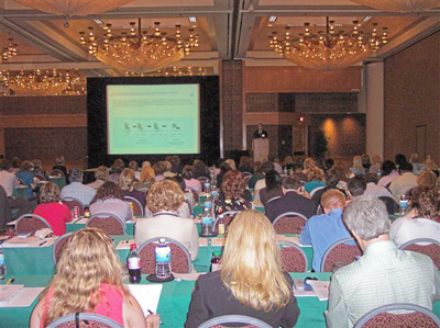 SATRO attendees listen to Stephen Rubenstein, of the Oncology Roundtable